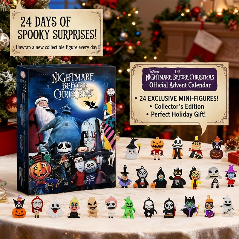24pcs Disney Nightmare Before Christmas Advent Calendar 2025 – Official Tim - Inspired Collection