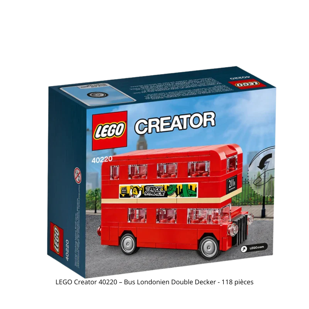LEGO Creator 40220 – Bus Londonien Double Decker - 118 pièces