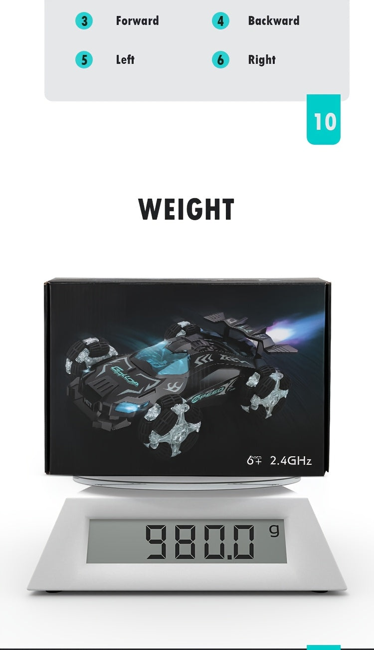 Voiture Télécommandée Drift 2.4G – Effet Fumée, Lumières LED