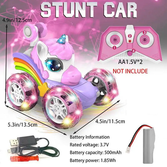 Licorne RC voiture télécommande licorne jouets électriques dessin animé mignon jouets créatif amusant émettant de la lumière poupée fille cadeaux