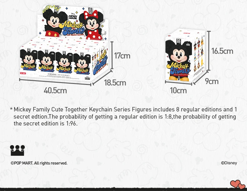 POP MART Disney Mickey Family Figurine Surprise Blind Box Kawaii