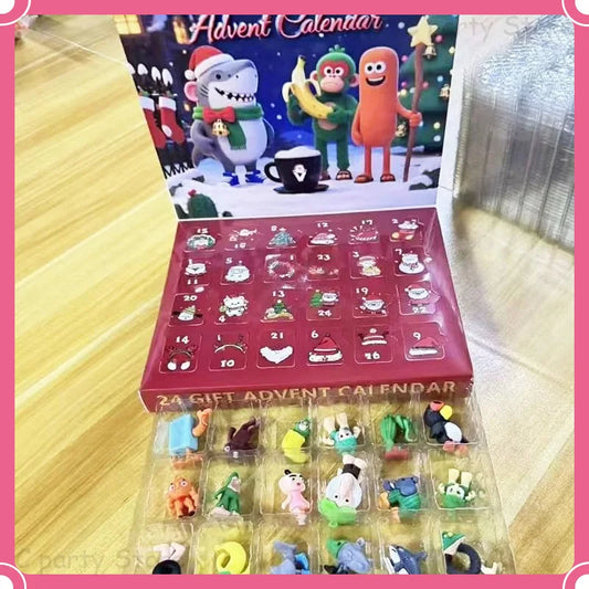 Italian Brainrot Calendrier de l’Avent 24 Figurines PVC Noël Tralala