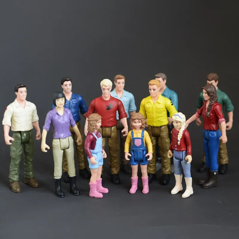 Figurines Famille Réaliste – Ensemble Parents et Enfant