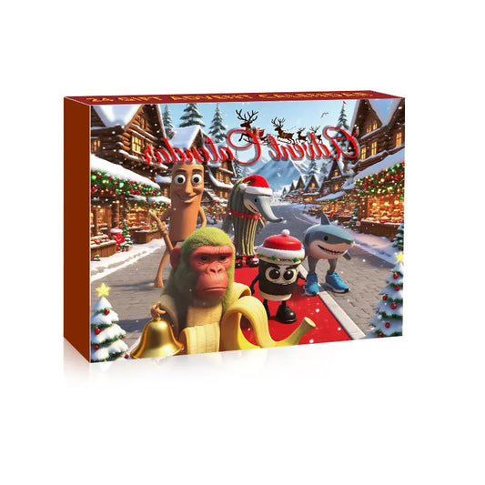 Italian Brainrot Calendrier de l’Avent 24 Figurines PVC Noël Tralala