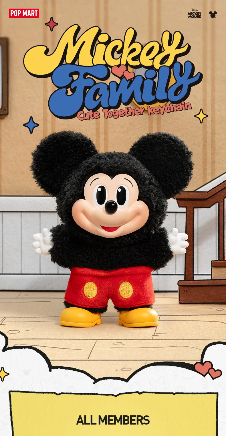 POP MART Disney Mickey Family Figurine Surprise Blind Box Kawaii