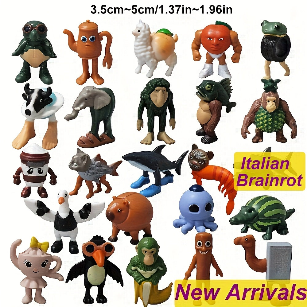 Set 24 Figurines Animaux Brainrot – Collection Tung Sahur