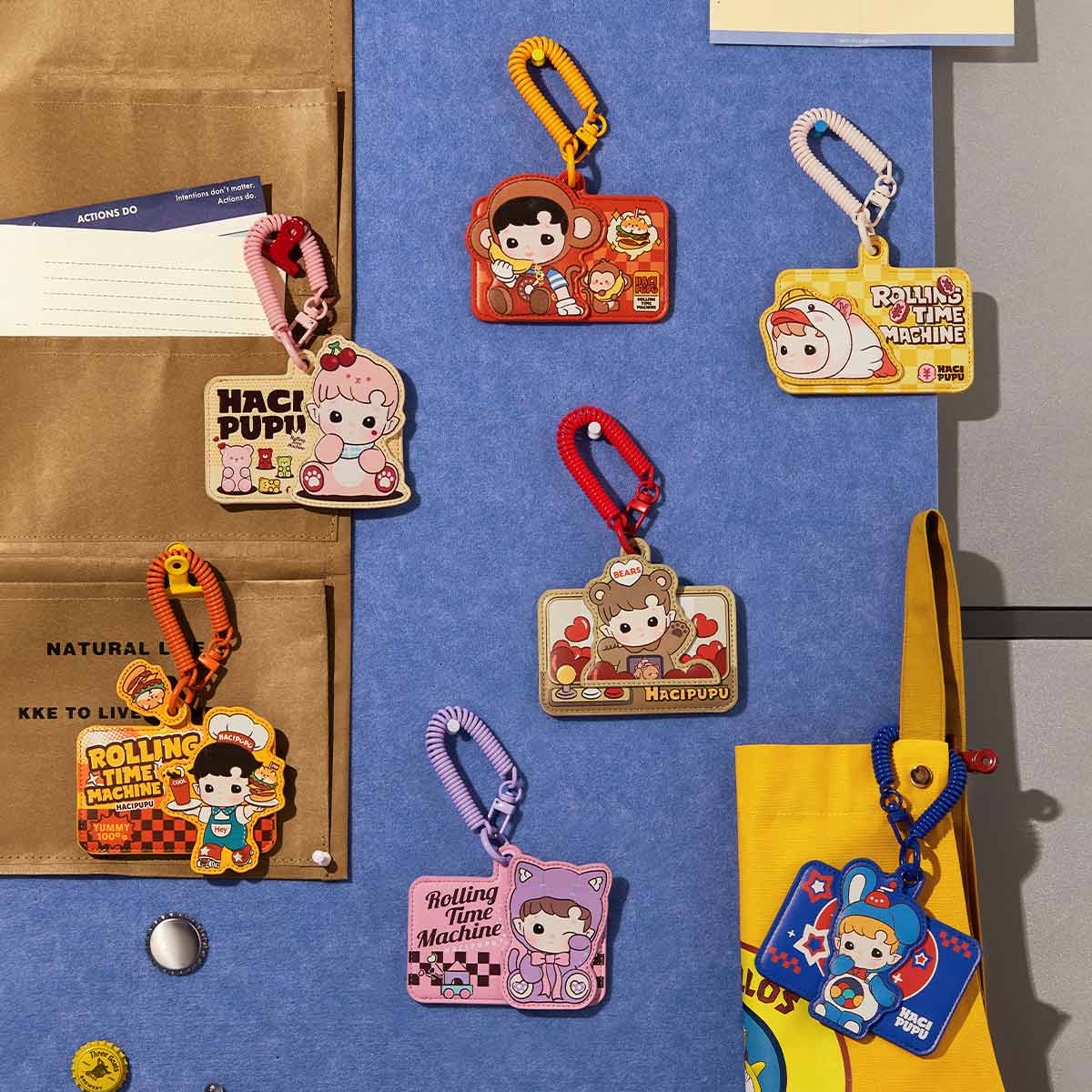 POP MART Hacipupu Rolling Time Machine Porte-cartes Illustré