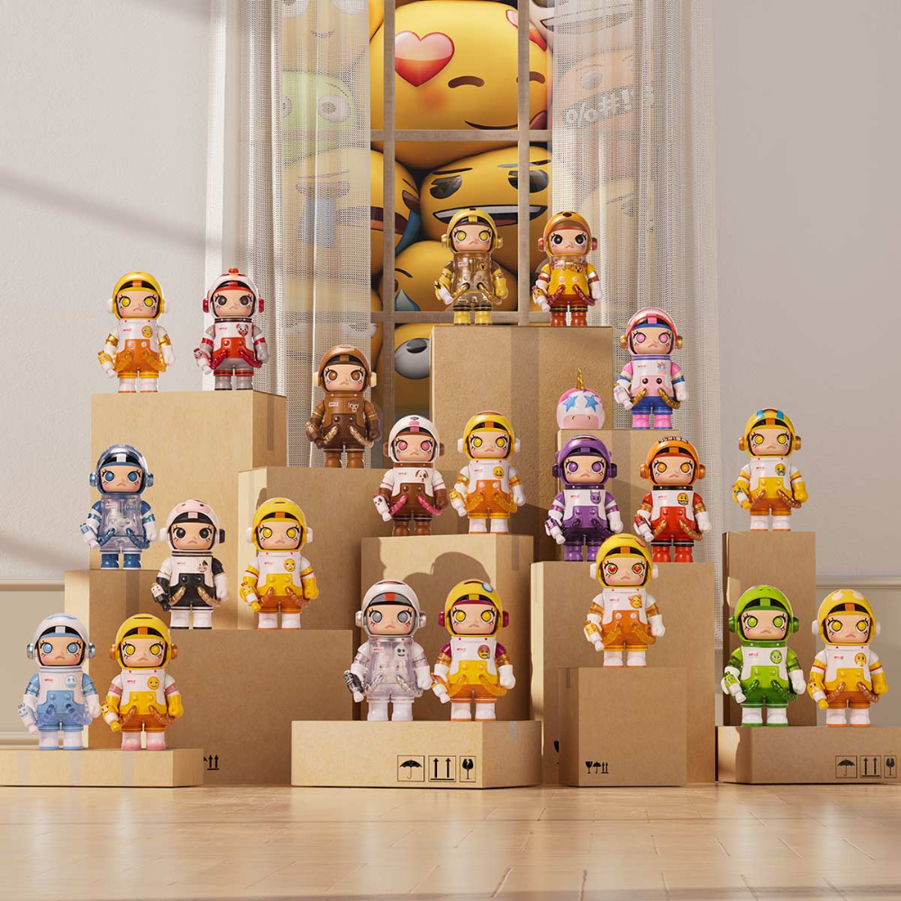 MEGA SPACE MOLLY 100% × emoji™ – Figurine Blind Box POP MART