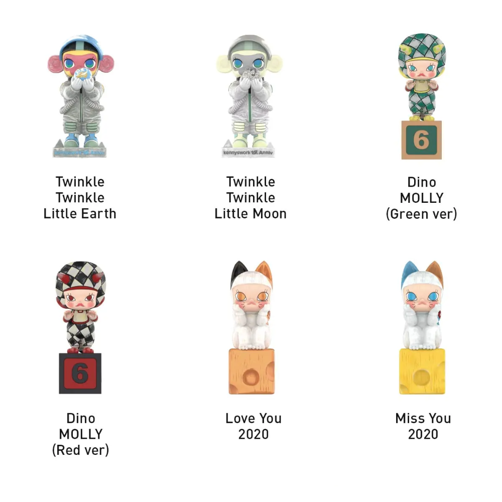 POP MART MOLLY Anniversary Statues – Figurine Rétro Blind Box