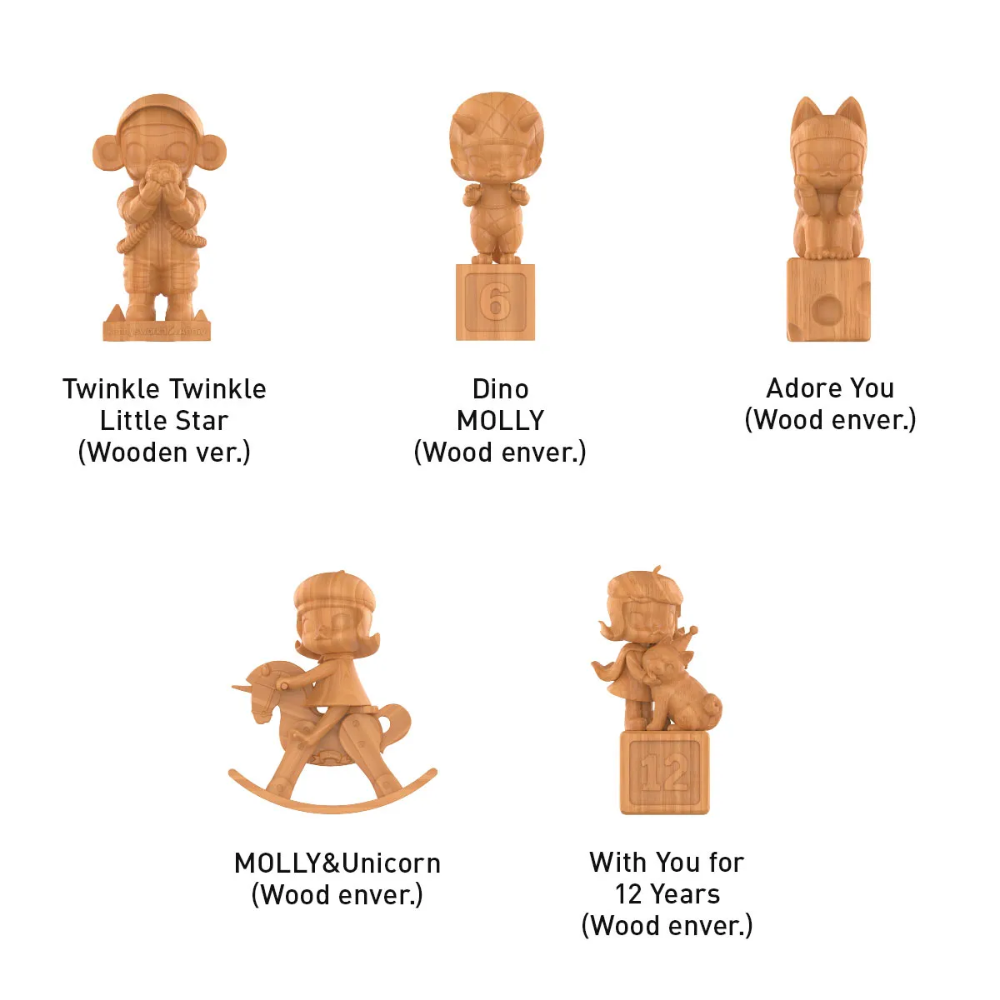 POP MART MOLLY Anniversary Statues – Figurine Rétro Blind Box