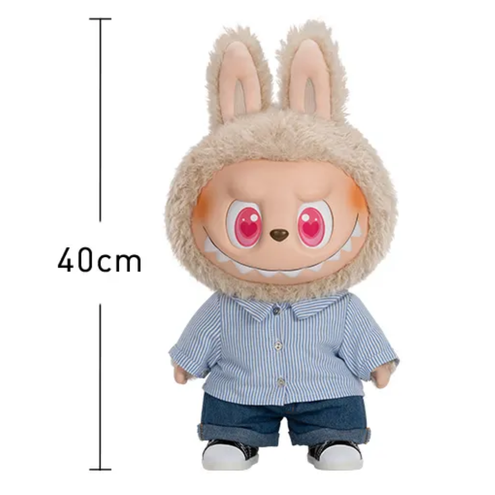 POP MART Labubu Flip With Me – Figurine Vinyle 40 cm avec Vêtements & Lunettes