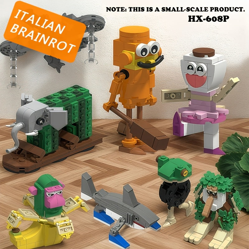 Tung Sahur Tralalero Stick Jeu De Construction 1000 Pièces ABS Collection Tralalero