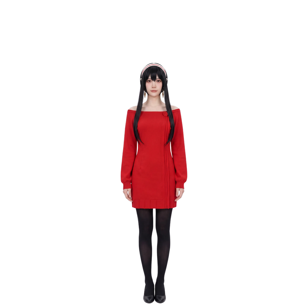 Costume Cosplay Yor Forger – Spy x Family – Robe Rouge