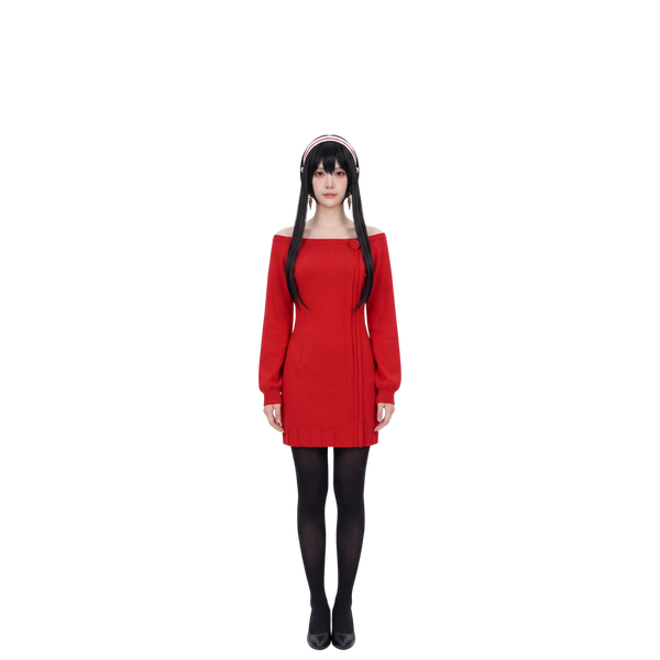 Costume Cosplay Yor Forger – Spy x Family – Robe Rouge