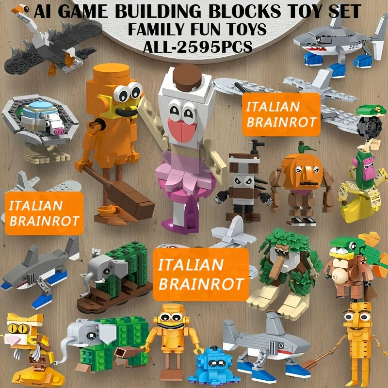 Tung Sahur Tralalero Stick Jeu De Construction 1000 Pièces ABS Collection Tralalero