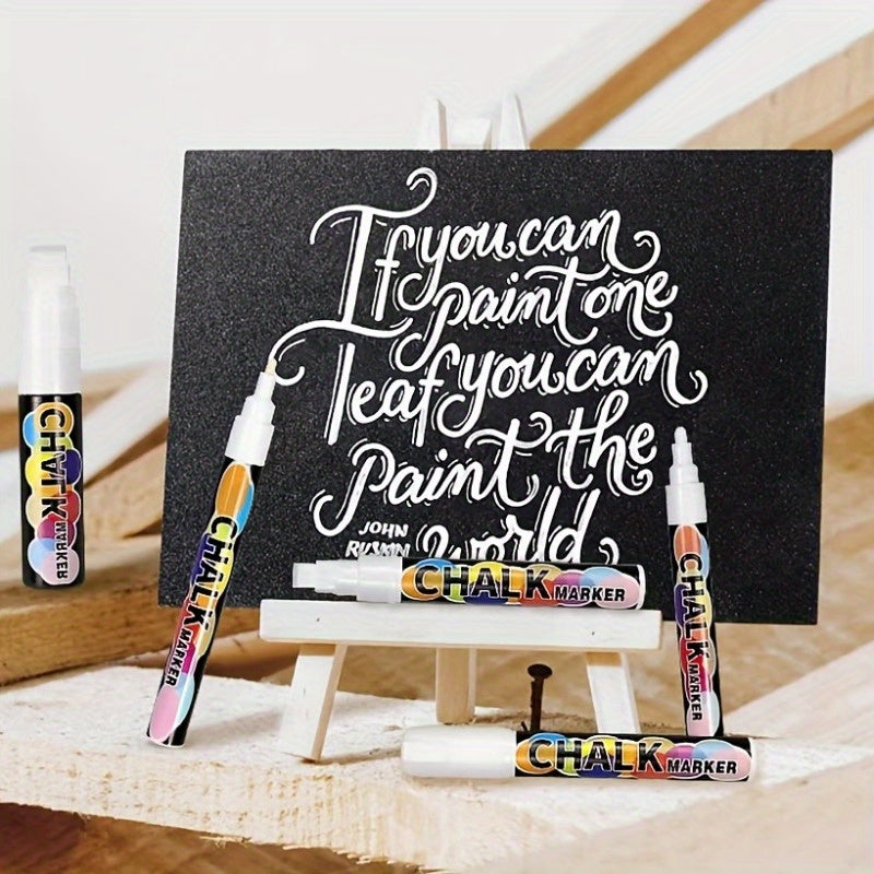 Lot de 5 Marqueurs Blancs à Encre Effaçable – Pour Verre, Tableau, Miroir – Pointes Précises & Lavables à l’Eau