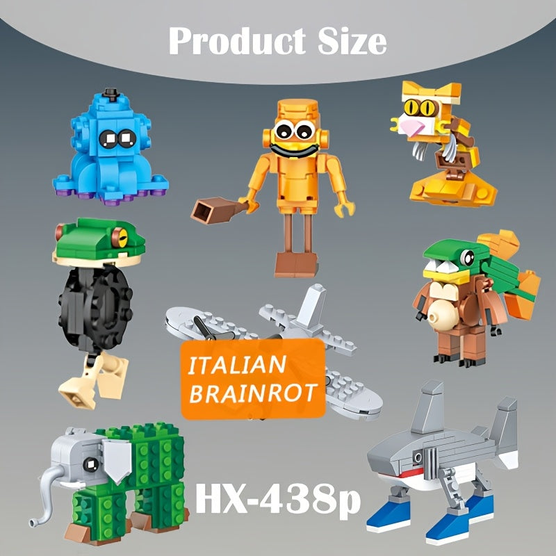 Tung Sahur Tralalero Stick Jeu De Construction 1000 Pièces ABS Collection Tralalero