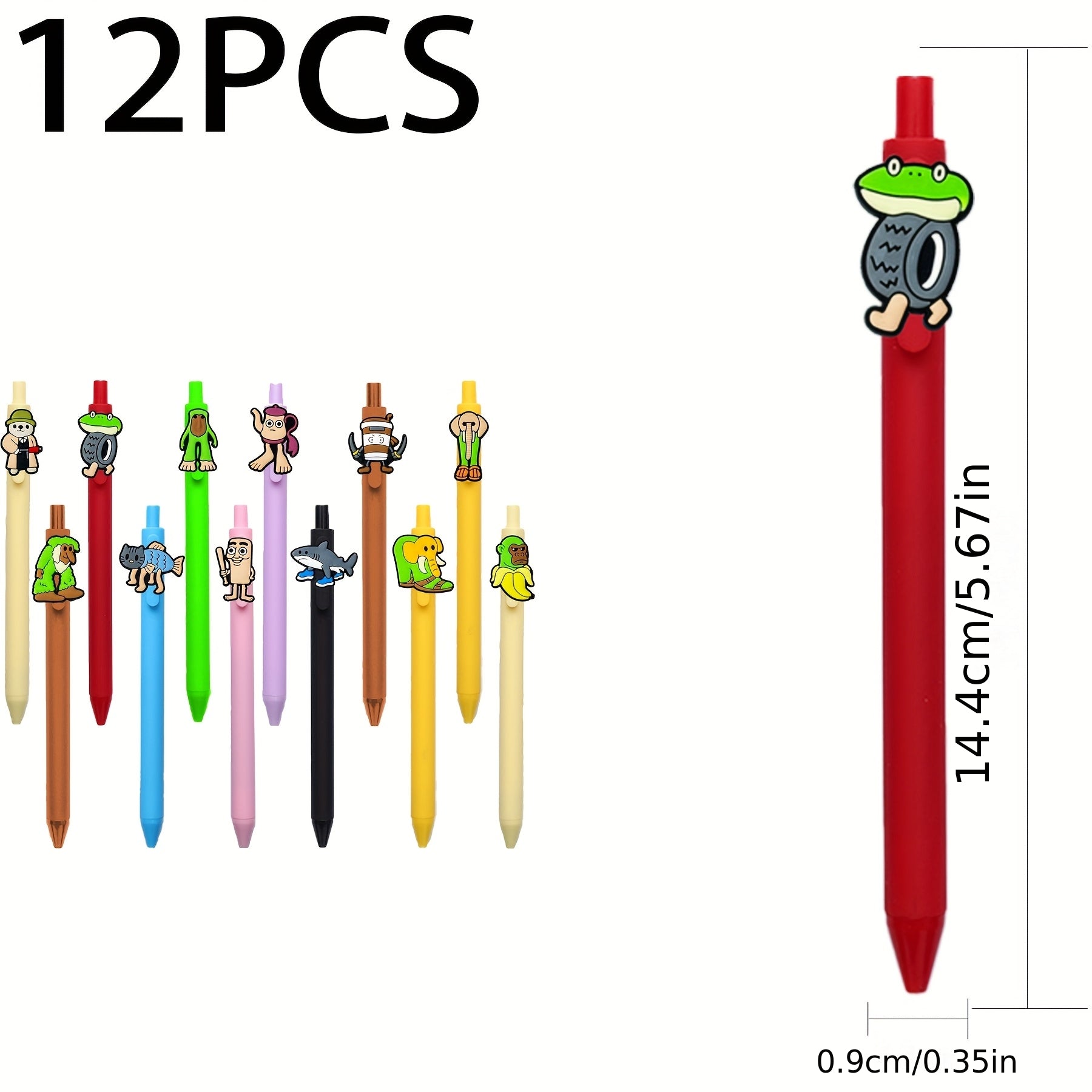 "Set 12 Figurines & Stylos Brainrot – Tung Sahur x Tralalero