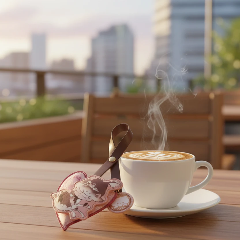 POP MART DIMOO Crush on Coffee – Pendentifs Parfumés