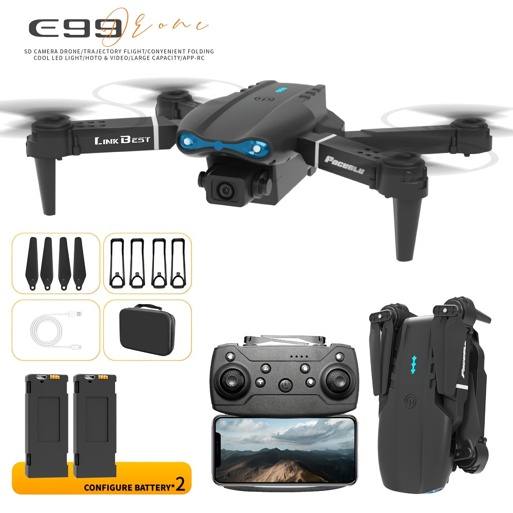 SkyE99 Pro – Drone Pliable Intelligent à Double Caméra HD