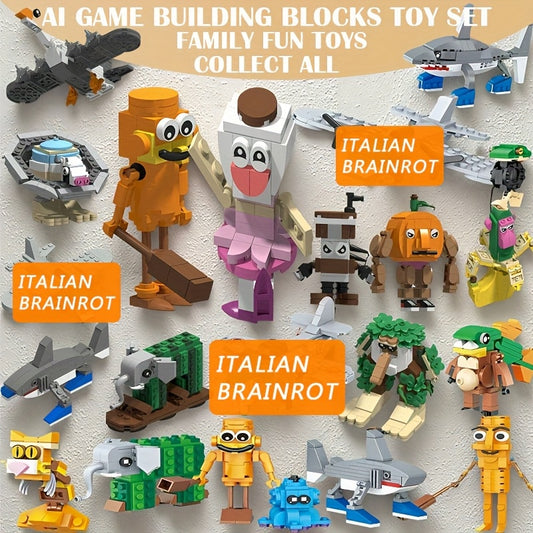 Tung Sahur Tralalero Stick Jeu De Construction 1000 Pièces ABS Collection Tralalero