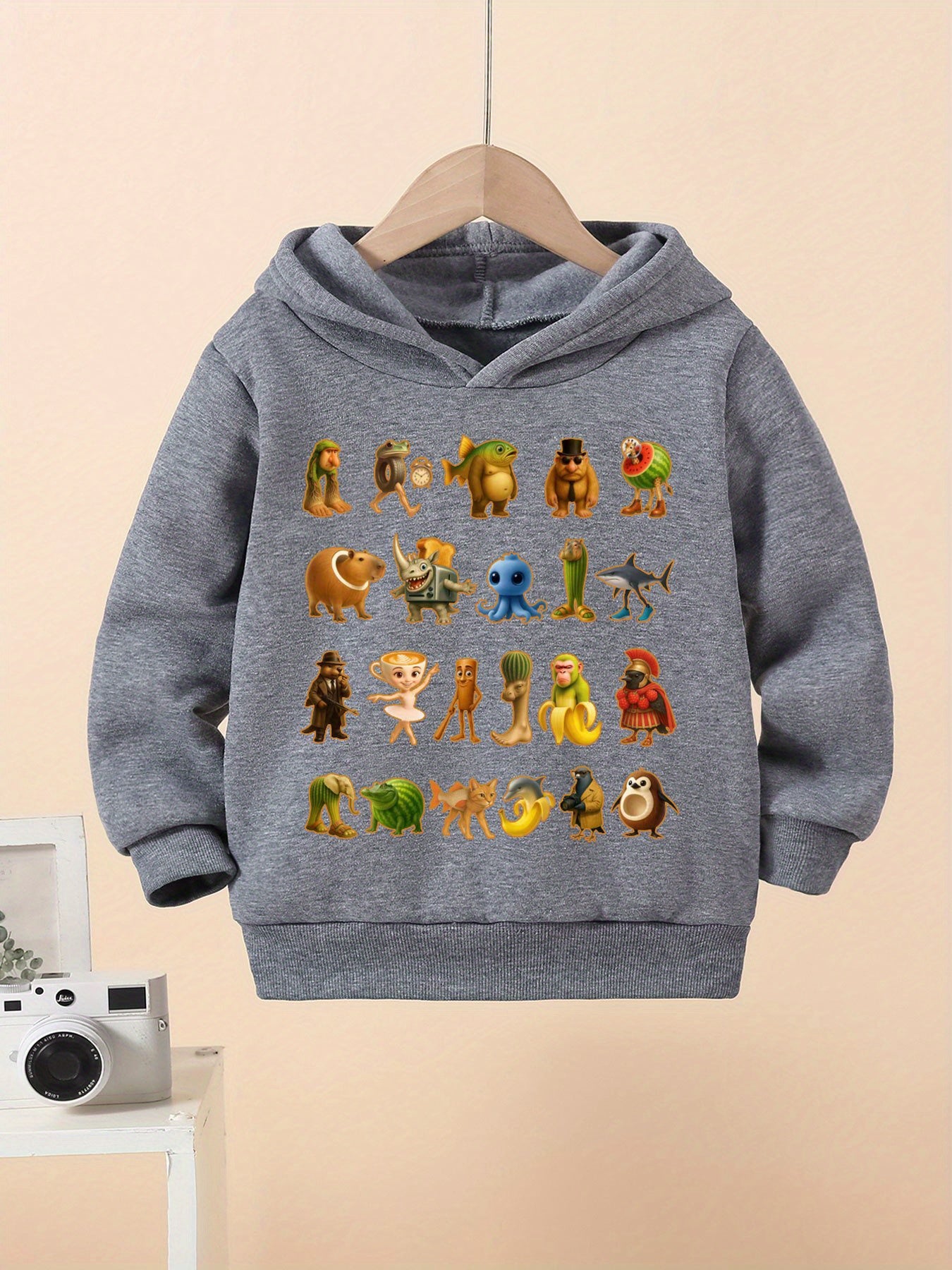 Sweat à Capuche Enfant Brainrot – Italian Brainrotm– Confort Stretch 3 à 10 Ans