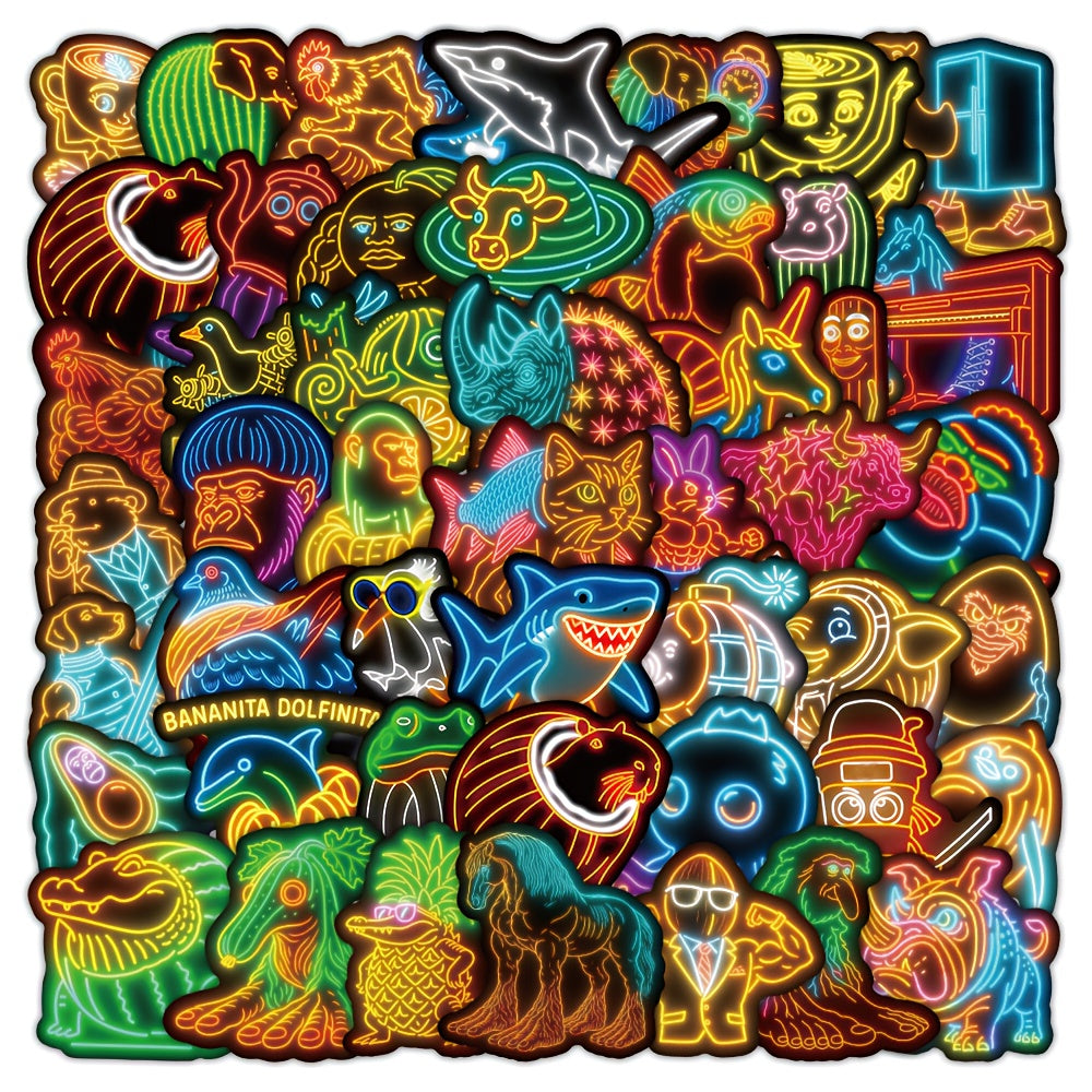 Stickers Cartoon 50pcs ou 250pcs – Effet Néon Italian Brainrot - Roblox