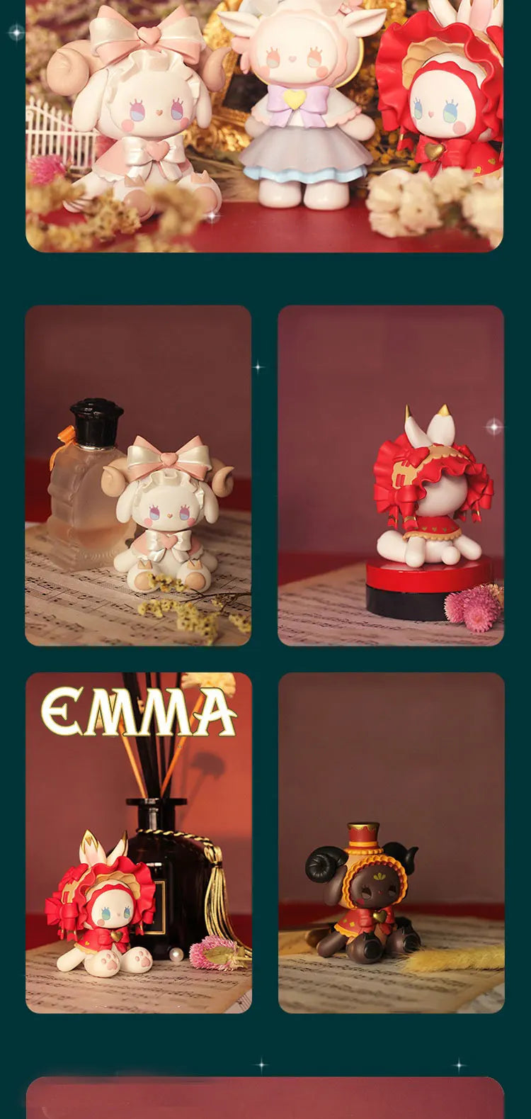 Figurines de la forêt secrète, Anime Emma, boîte aléatoire aveugle, jouets, figurine d'action Kawaii, modèle de bureau, boîte mystère, cadeau, Collection de poupées