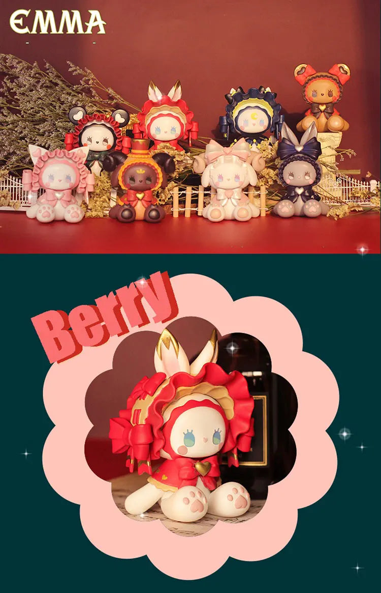 Figurines de la forêt secrète, Anime Emma, boîte aléatoire aveugle, jouets, figurine d'action Kawaii, modèle de bureau, boîte mystère, cadeau, Collection de poupées