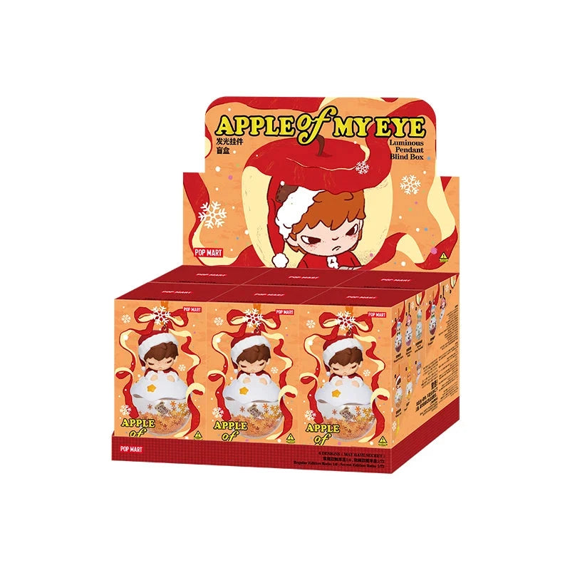 Pop Mart Apple Of My Eye Light-Up Christmas Decoration with Deep Red Ribbon