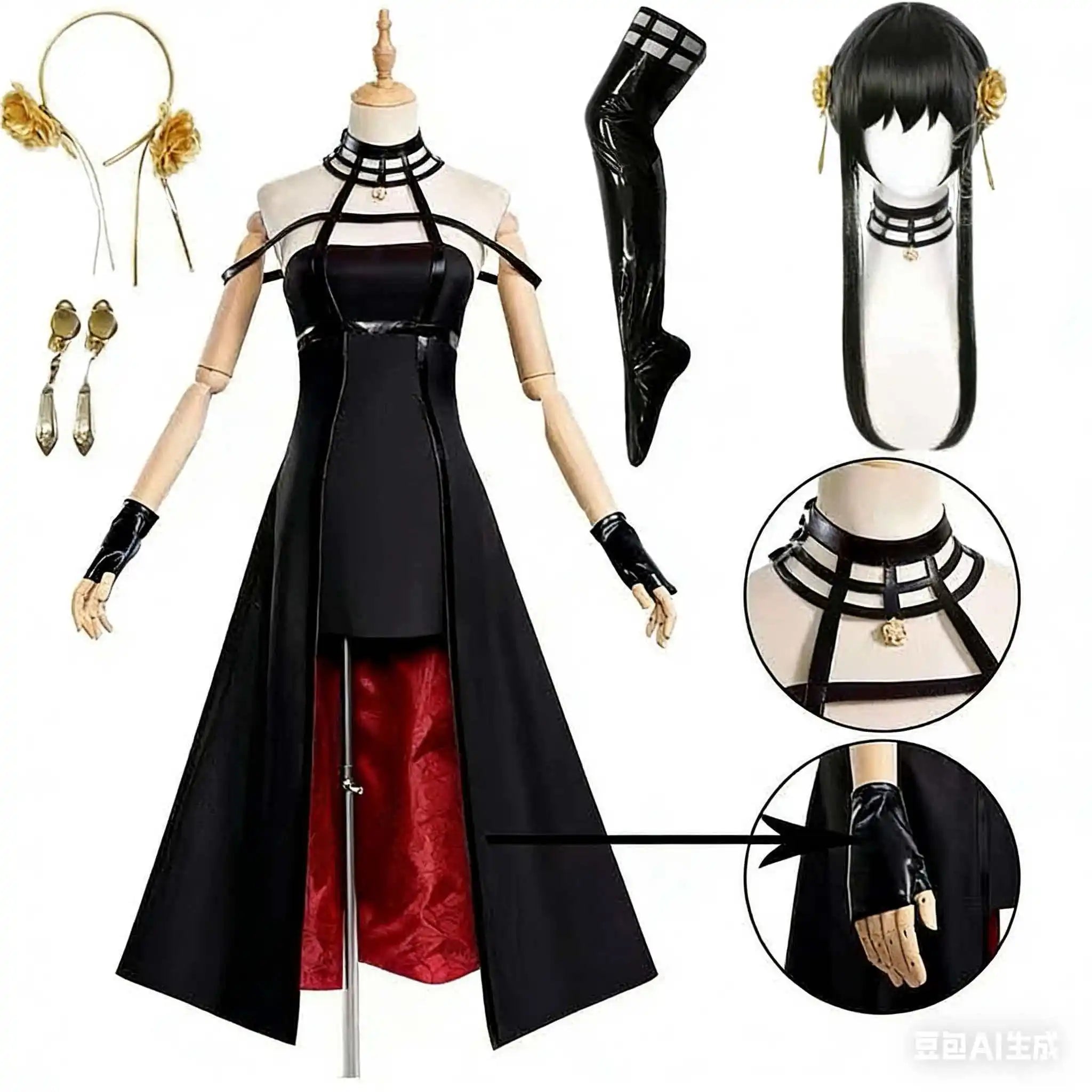 Costume Cosplay Yor Forger – Spy x Family – Robe Noire