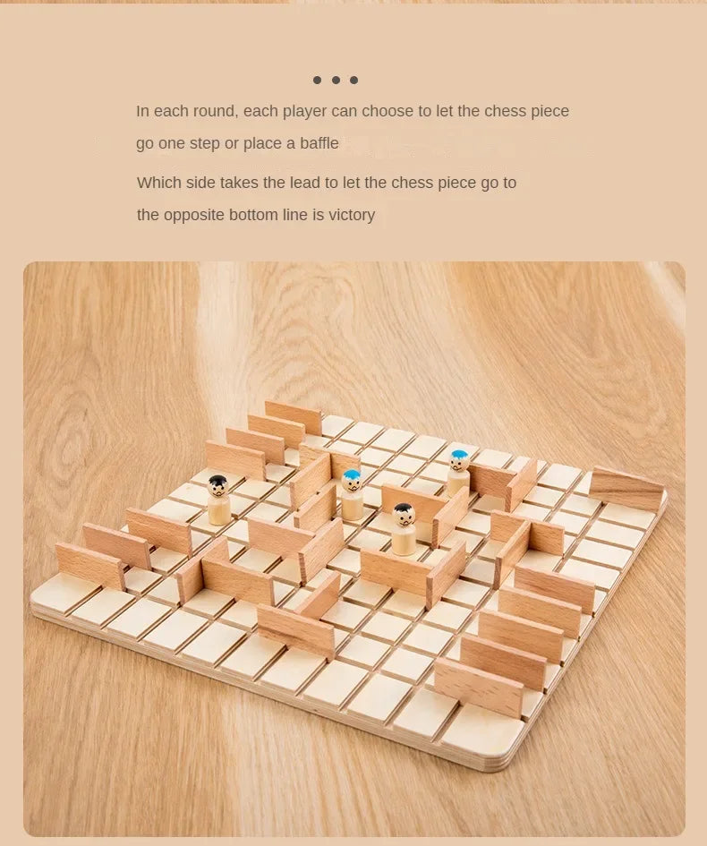 Jeu de Société Éducatif en Bois Montessori Édition Limitée Pour 2 À 4 Joueurs et Familles by Mon Labubu