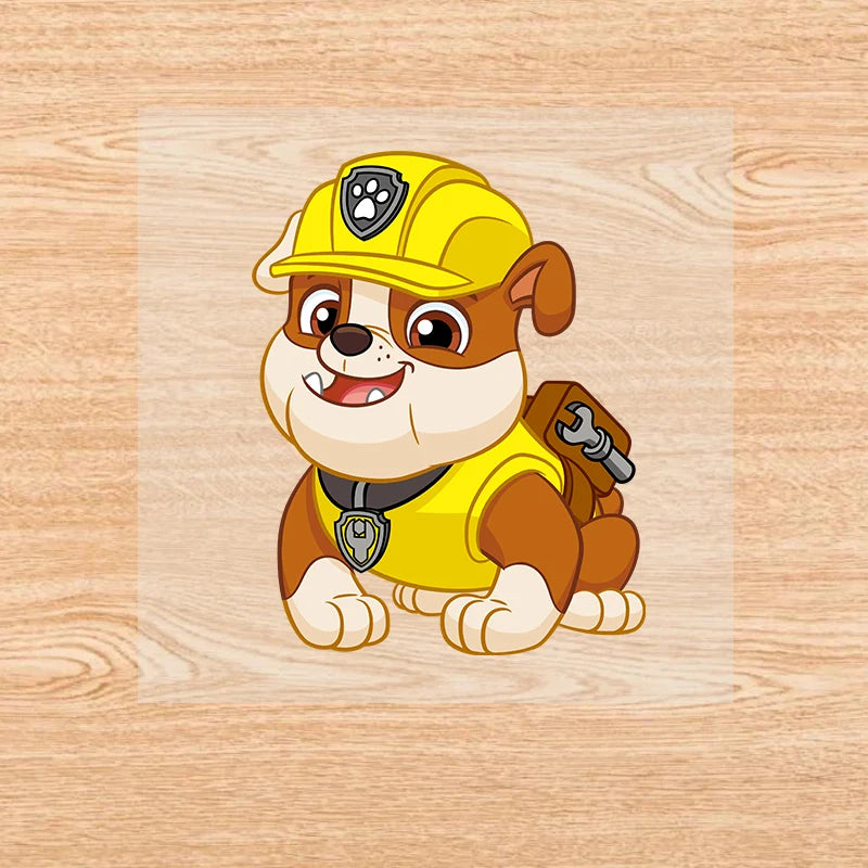 PAW Patrol - Cute Cartoon Clothing Stickers, Iron-on Patches, Kawaii Anime Heat Transfer Stickers, Cool DIY Gift, Holiday Party
