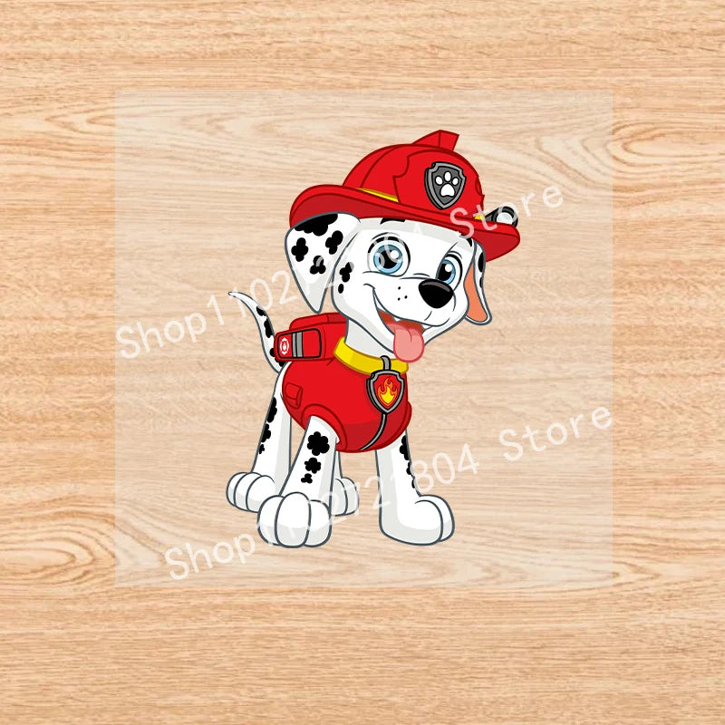 PAW Patrol-Autocollants de vêtements de dessin animé mignons, fer sur des patchs, autocollants de transfert de chaleur Anime Kawaii, cadeau de bricolage cool, fête de vacances