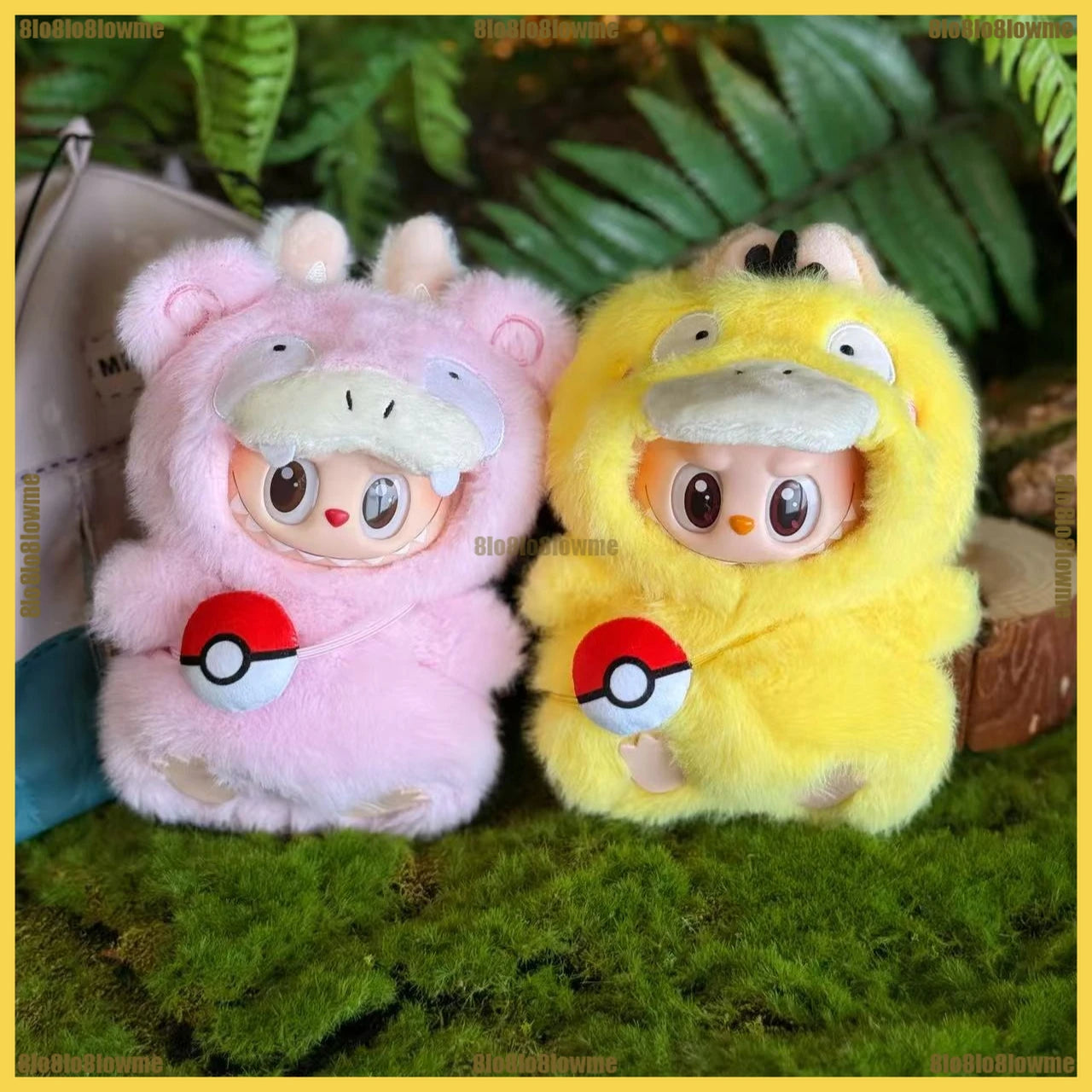 Kawaii Labubu Poupée Peluche Tenue Avec Sac À Dos Psycanard Slowpoke Charmander