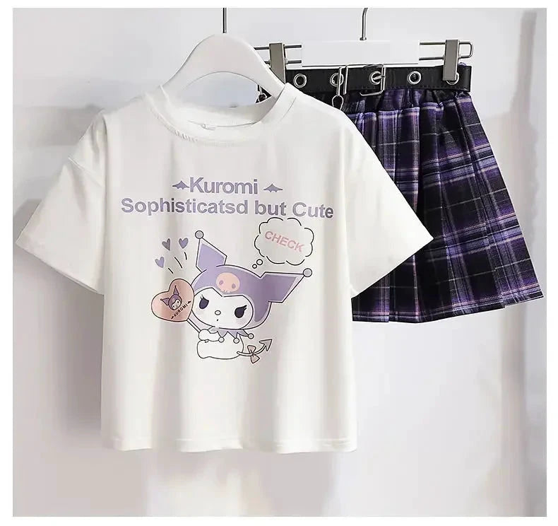 Kuromi – T-shirt and skirt set