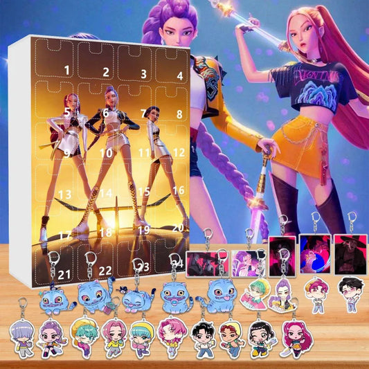 Calendrier de l’Avent Kpop Demon Hunters avec Figurines Acryliques