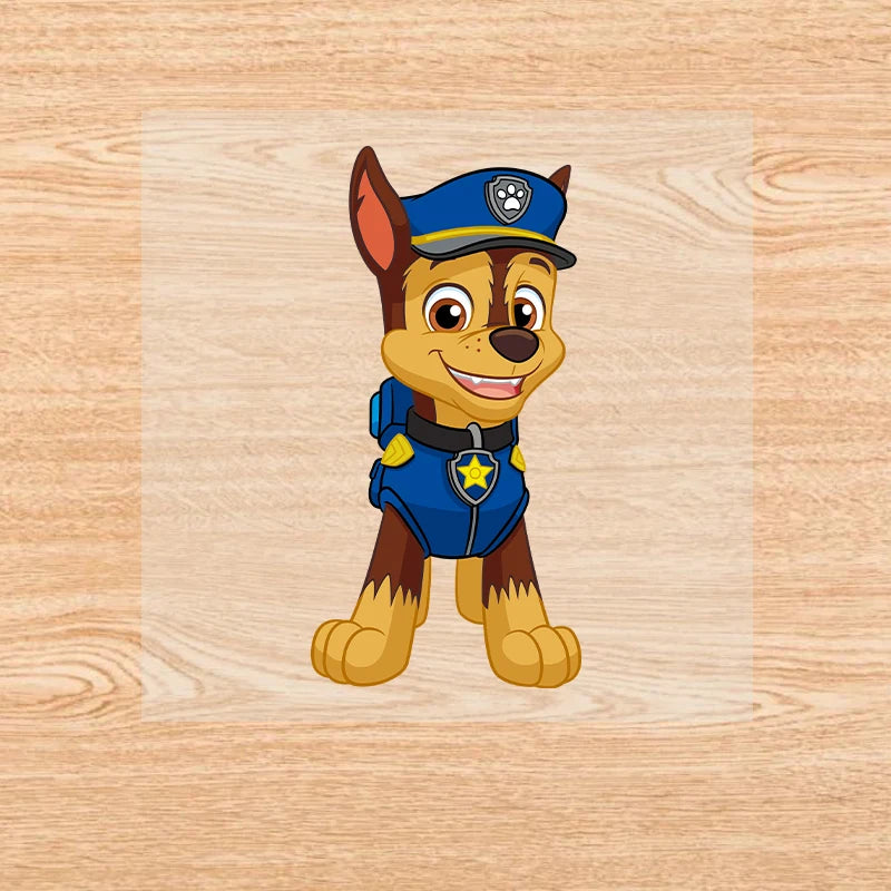 PAW Patrol - Cute Cartoon Clothing Stickers, Iron-on Patches, Kawaii Anime Heat Transfer Stickers, Cool DIY Gift, Holiday Party