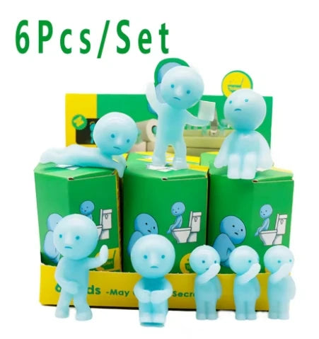 Mon Bubu Kawaii Figurine PVC Série Chambre Yoga Phosphorescente 7 cm Blind Box Échelle 1/12