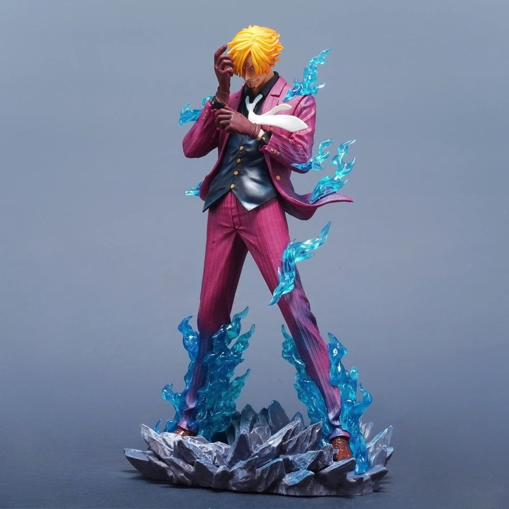 Figurine une pièce de dessin animé Sanji, 25cm/9,84 pouces, Statue en Pvc, ornement de bureau, Collection, modèle de…