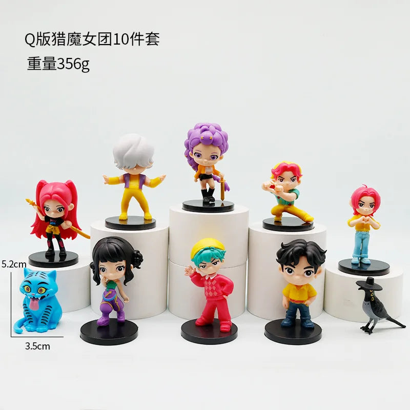 KPop chasseurs de démons dessin animé Figurine poupée jouets Mira Rumi Zoey Huntrix PVC modèle Statue Collection décoration cadeaux d'anniversaire