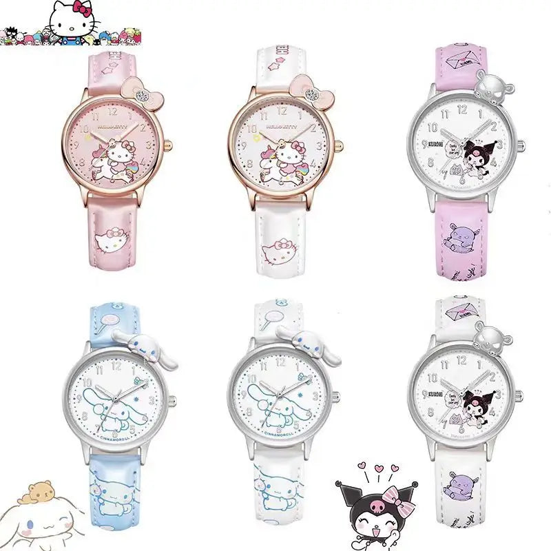 Montre Quartz Kawaii – Hello Kitty, Kuromi & Cinnamoroll