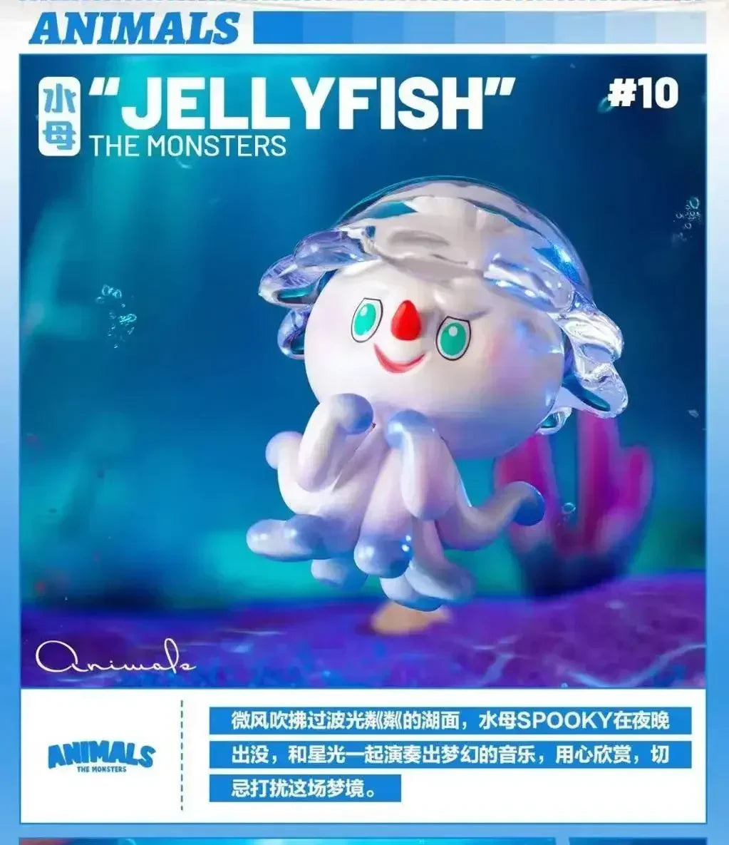 POP MART LABUBU les monstres série animaux boîte aveugle boîte mystère devinez sac jouets poupée Anime Figure…