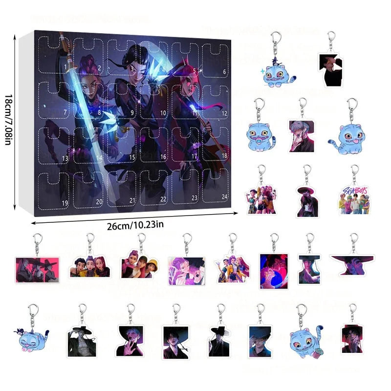 Calendrier de l’Avent Kpop Demon Hunters avec Figurines Acryliques