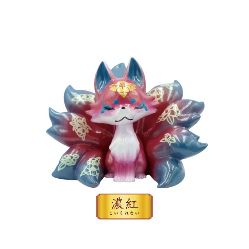 Figurine Renard à Neuf Queues Flower Bud – Série Four Seasons