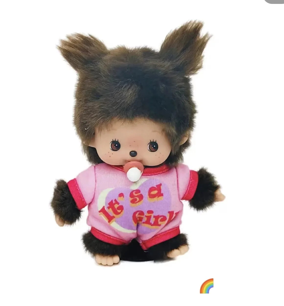 New Original Monchhichi Baby Boy Girl Baby Backpack Pendant Wearing A Onesie Model Kawaii Doll Monchhichi Key Chain Gift Toys
