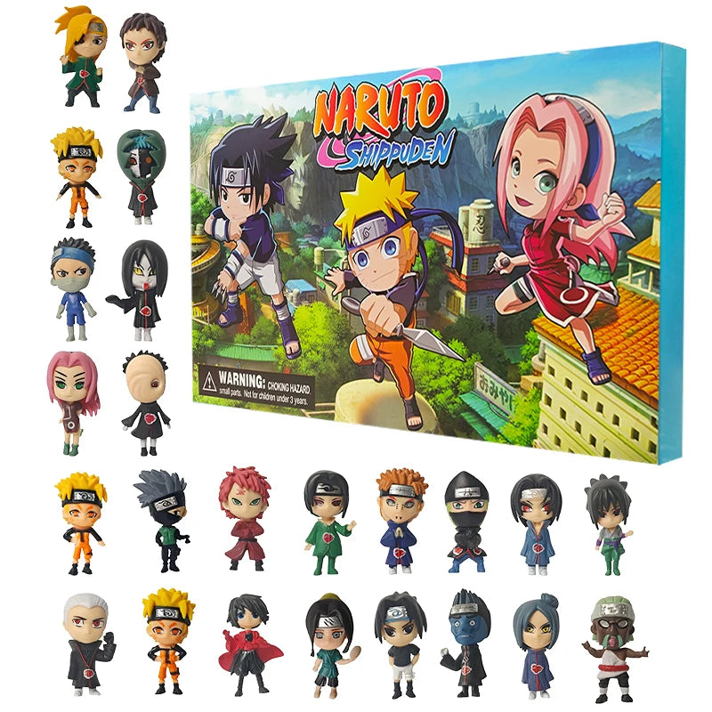 Mon Bubu Kawaii – Calendrier de l'Avent Naruto 2025 – Coffret 24 Figurines PVC