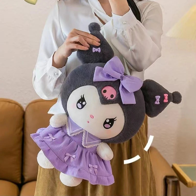 Peluche Kuromi Robe Violette – Sanrio Melody Kawaii 30cm