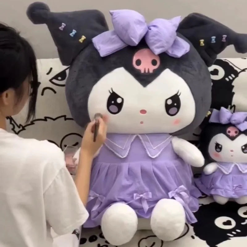 Peluche Kuromi Robe Violette – Sanrio Melody Kawaii 30cm