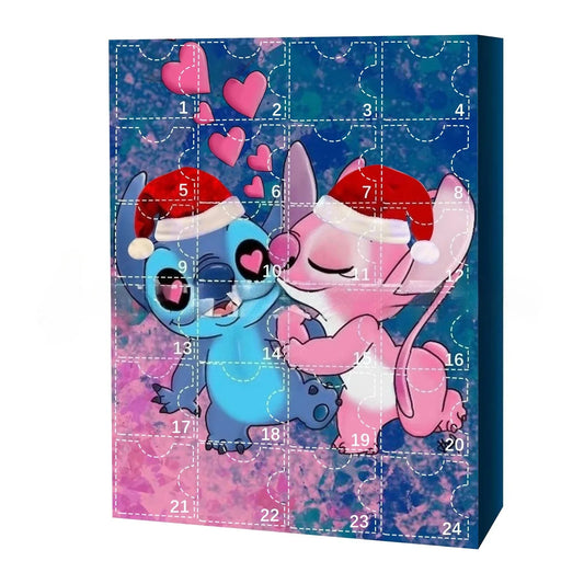 MINISO Calendrier de l’Avent Stitch avec Figurines Dessin Animé 2024